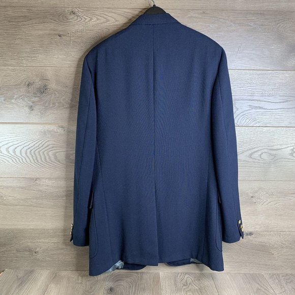 Linett Ltd. Cullwell & Son, Mens 2 Button Blazer Pockets Navy Size M - Picture 7 of 10